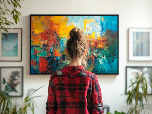 schilderij op ooghoogte