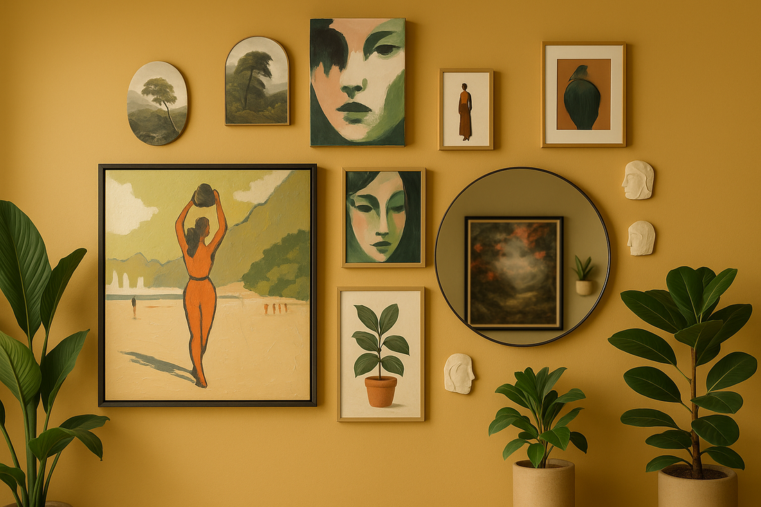 Hoe combineer je kunst met andere wanddecoratie?