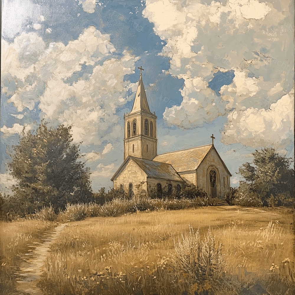 Kerk in Zomerlandschap