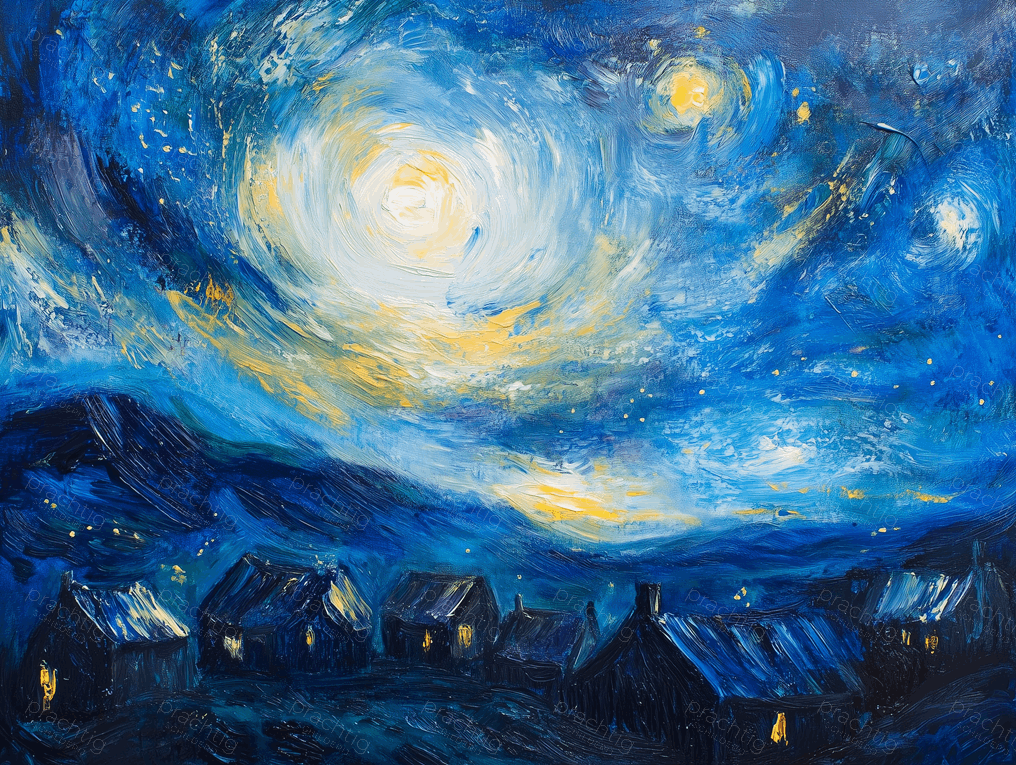 Sterrennacht boven het Dorp