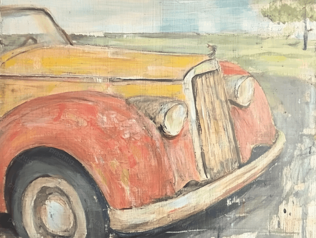 Retro Auto in Landschap