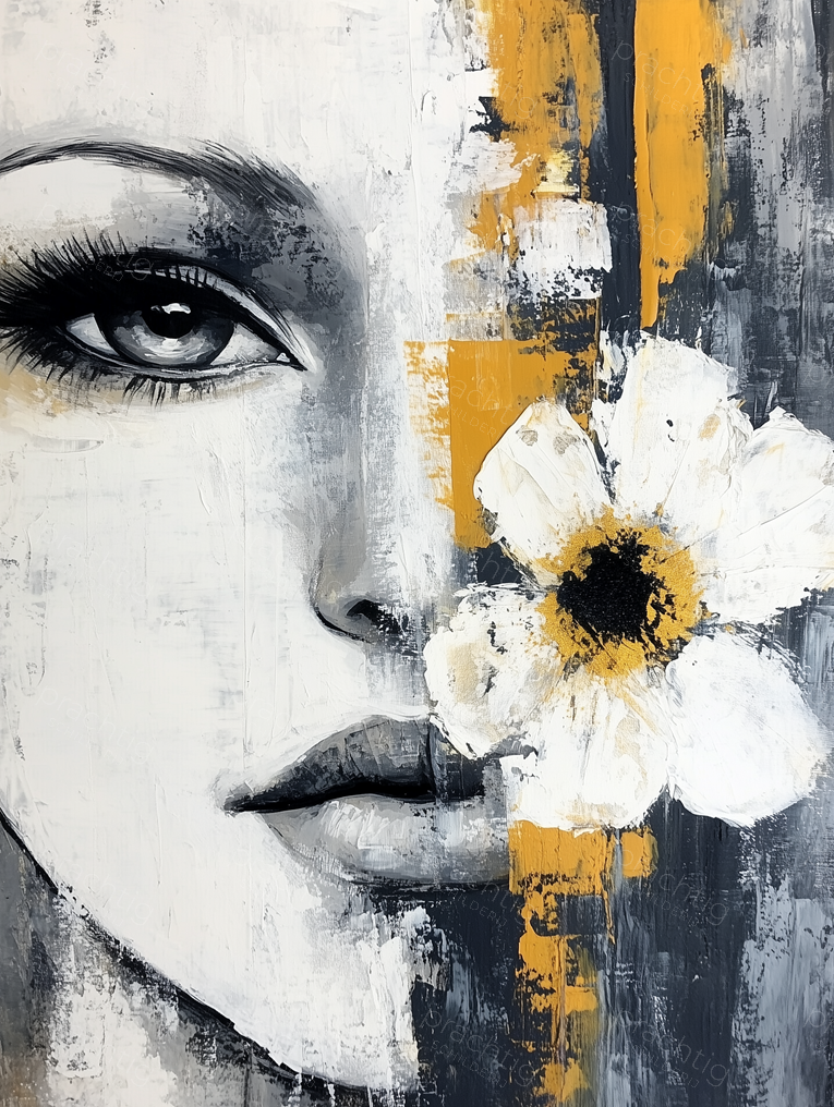 Vrouwelijk Portret met Bloem