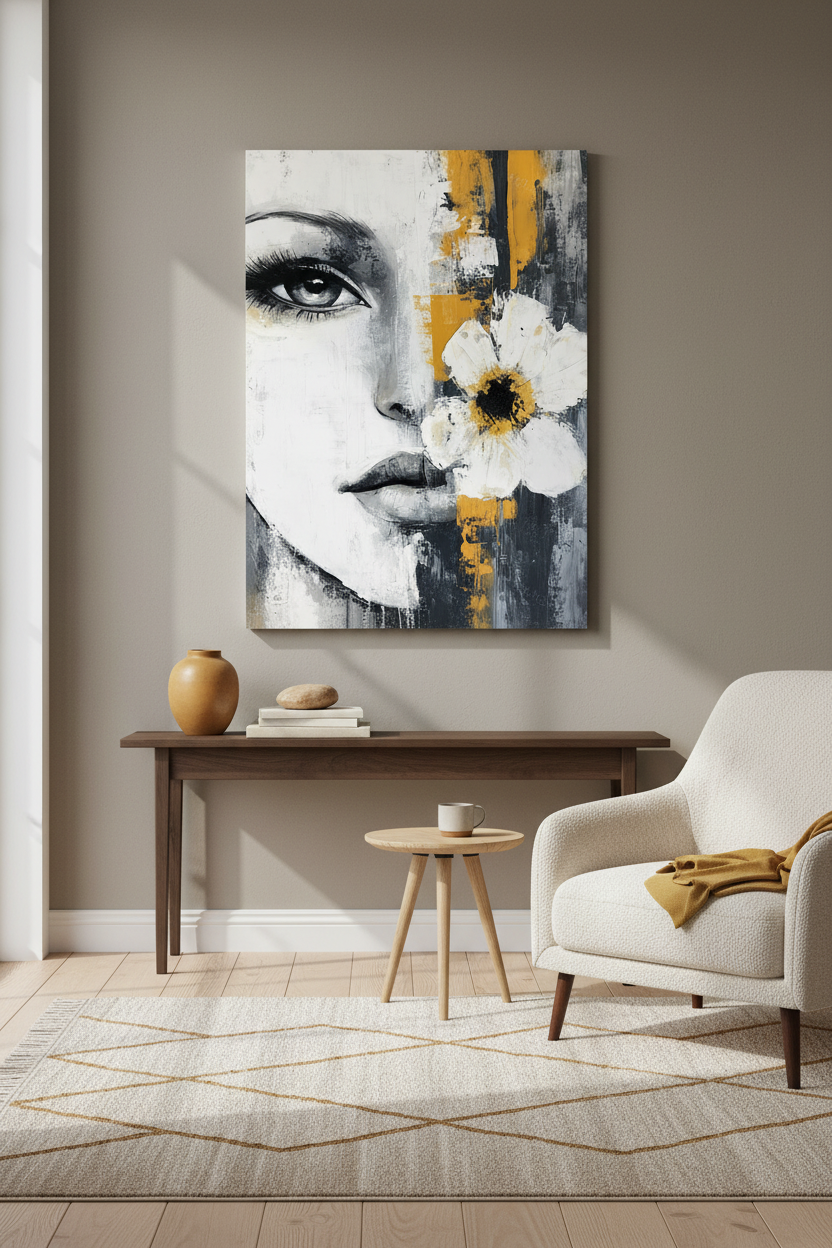Vrouwelijk Portret met Bloem