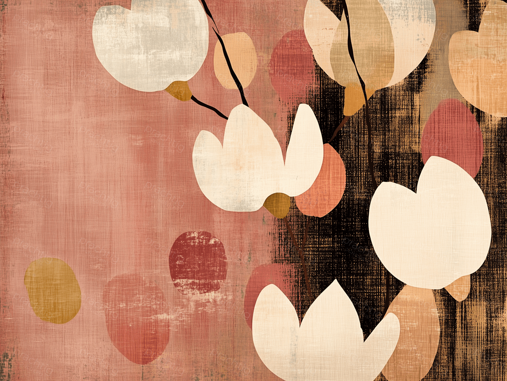 Bloemen op zachtroze achtergrond