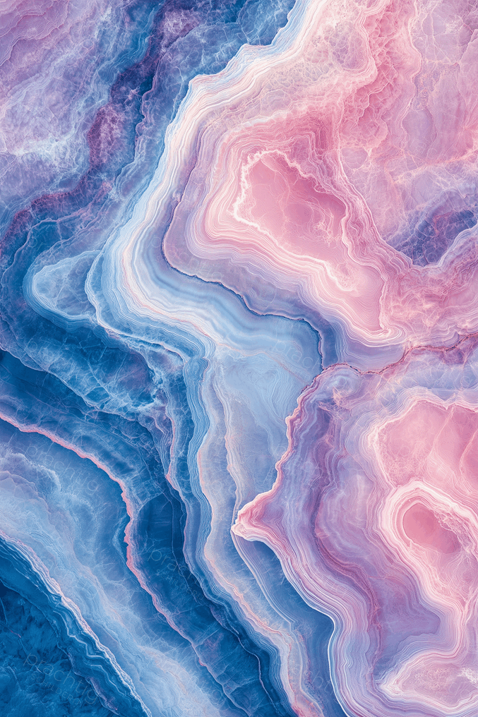 Golf van Roze en Blauw