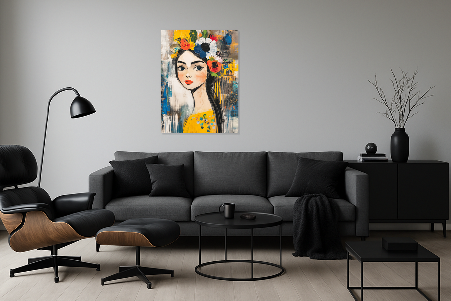 Bloemenkrans en Vrouwelijk Portret