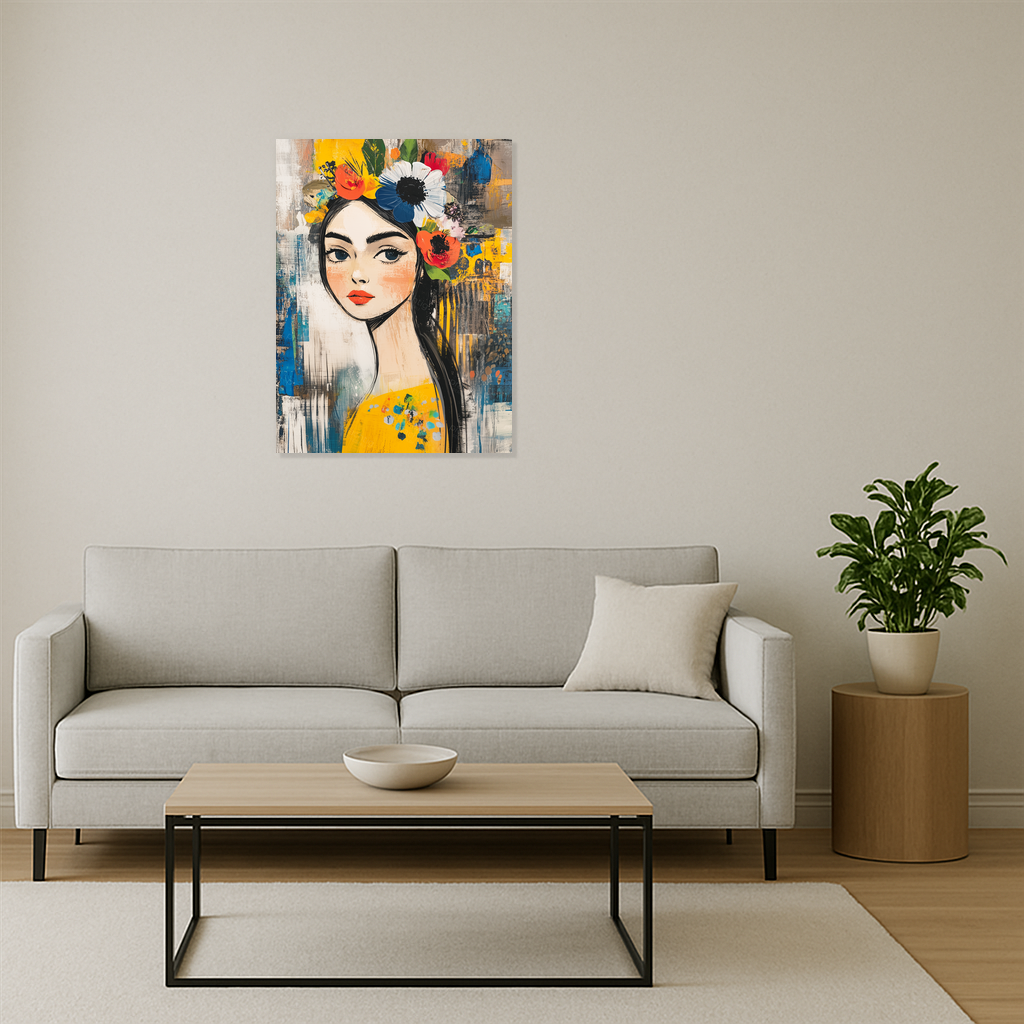 Bloemenkrans en Vrouwelijk Portret