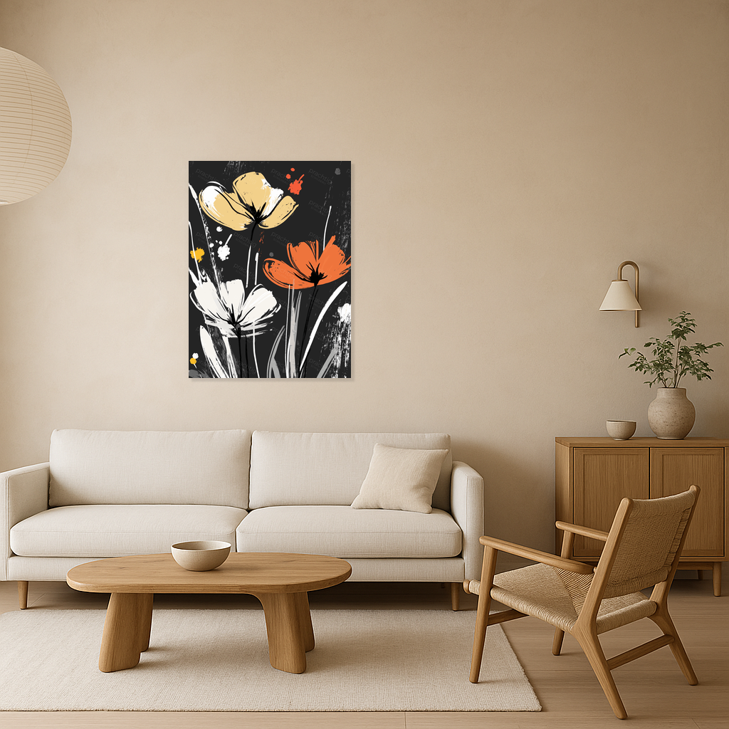 Bloemenpracht op Donkere Achtergrond