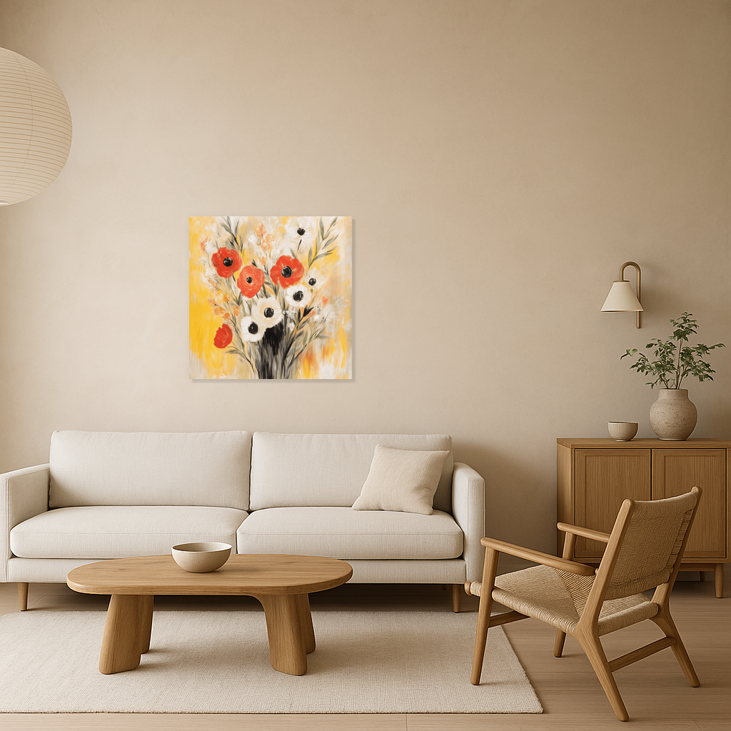 Fleurige bloemenpracht in warme tinten