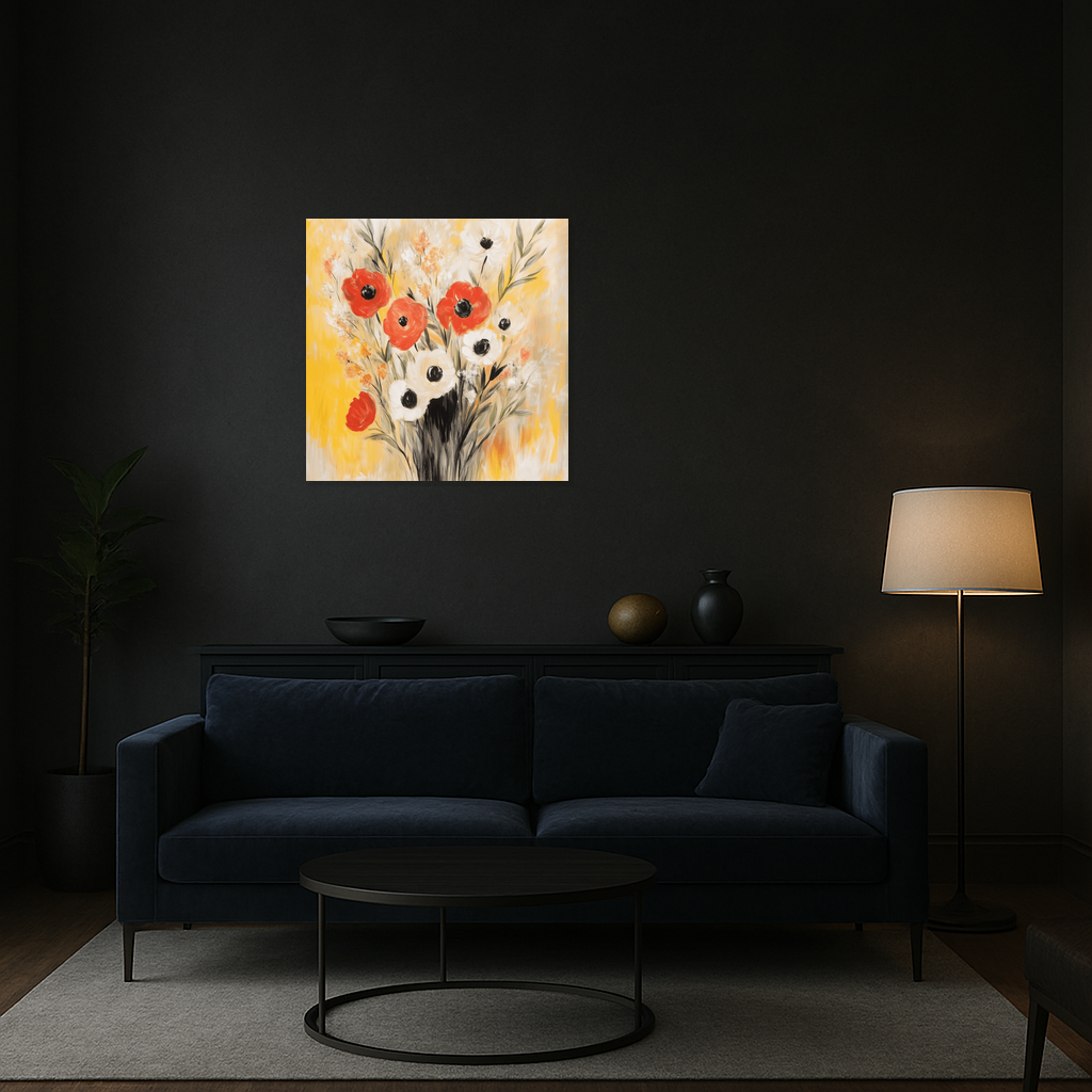 Fleurige bloemenpracht in warme tinten