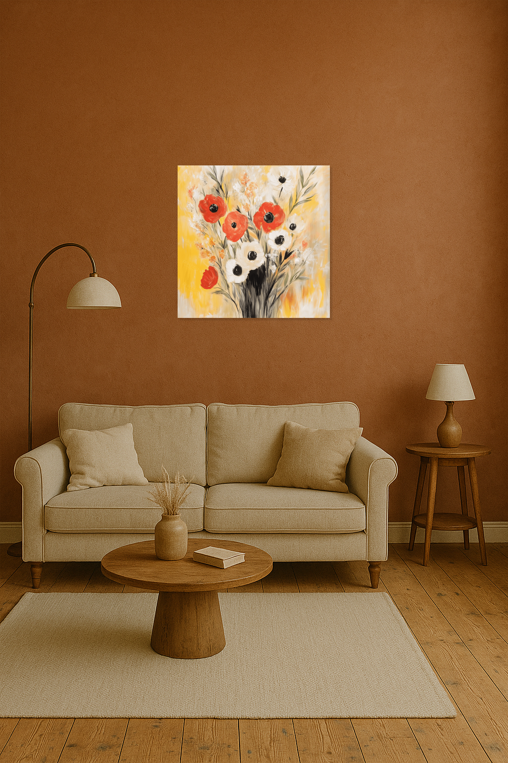 Fleurige bloemenpracht in warme tinten