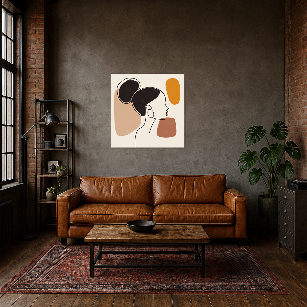 Contour van vrouwelijk profiel