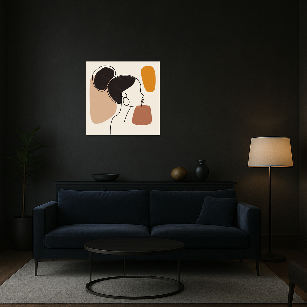 Contour van vrouwelijk profiel