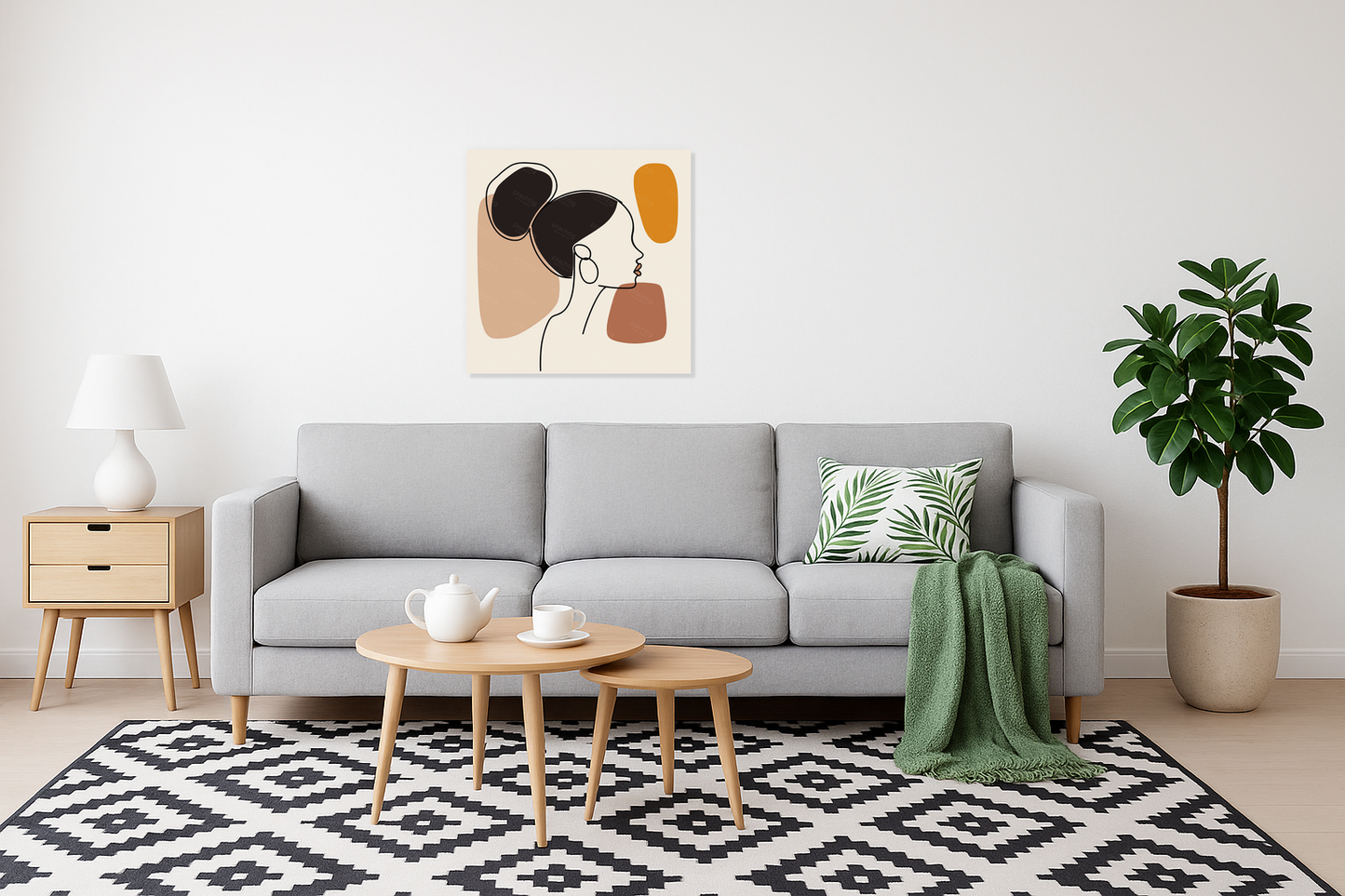 Contour van vrouwelijk profiel