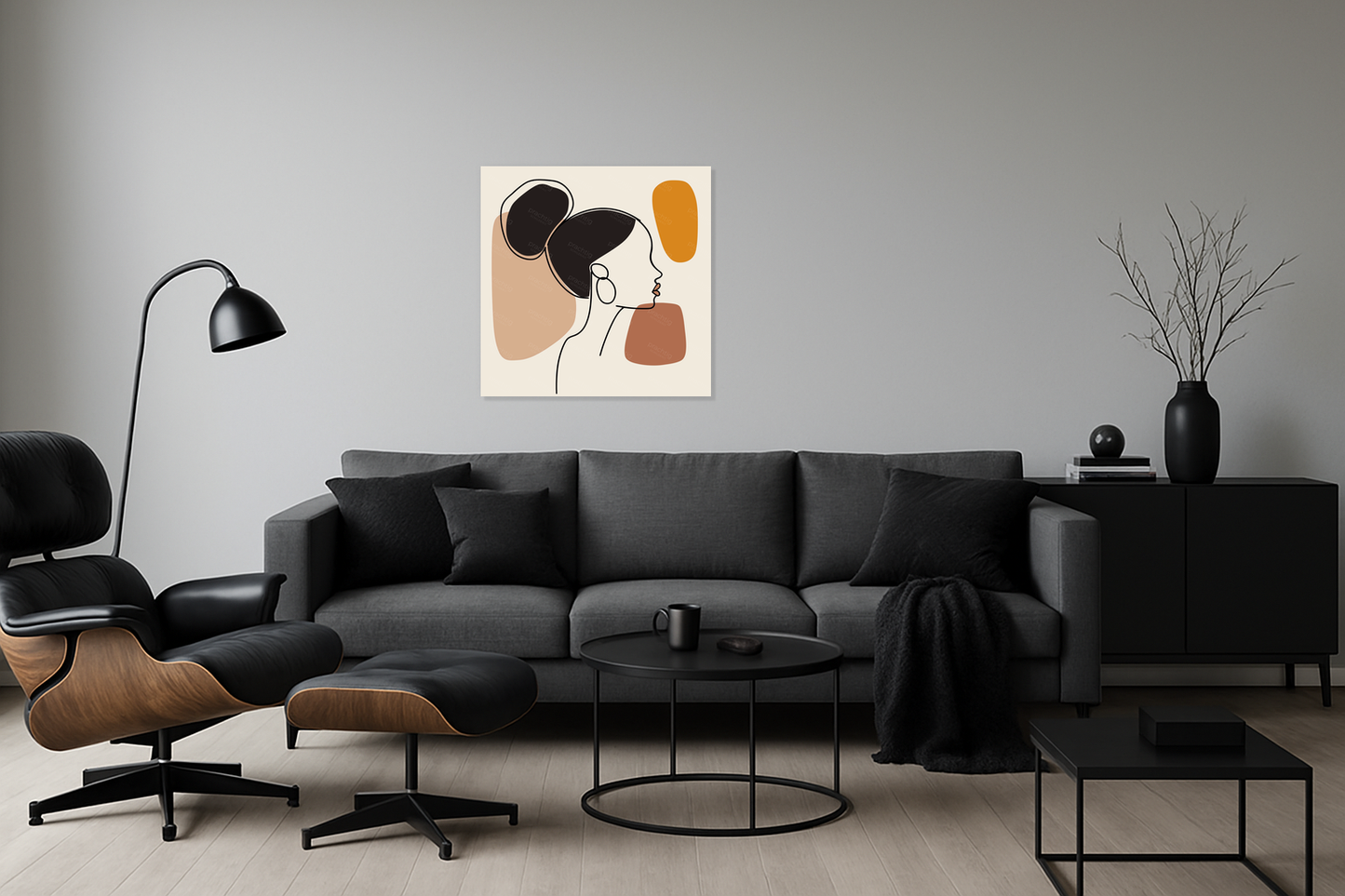 Contour van vrouwelijk profiel