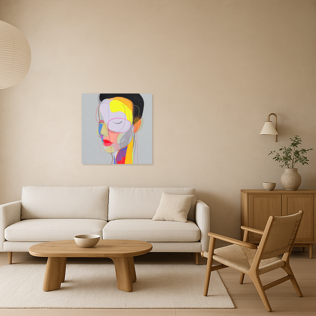 Dromerig kleurrijk portret