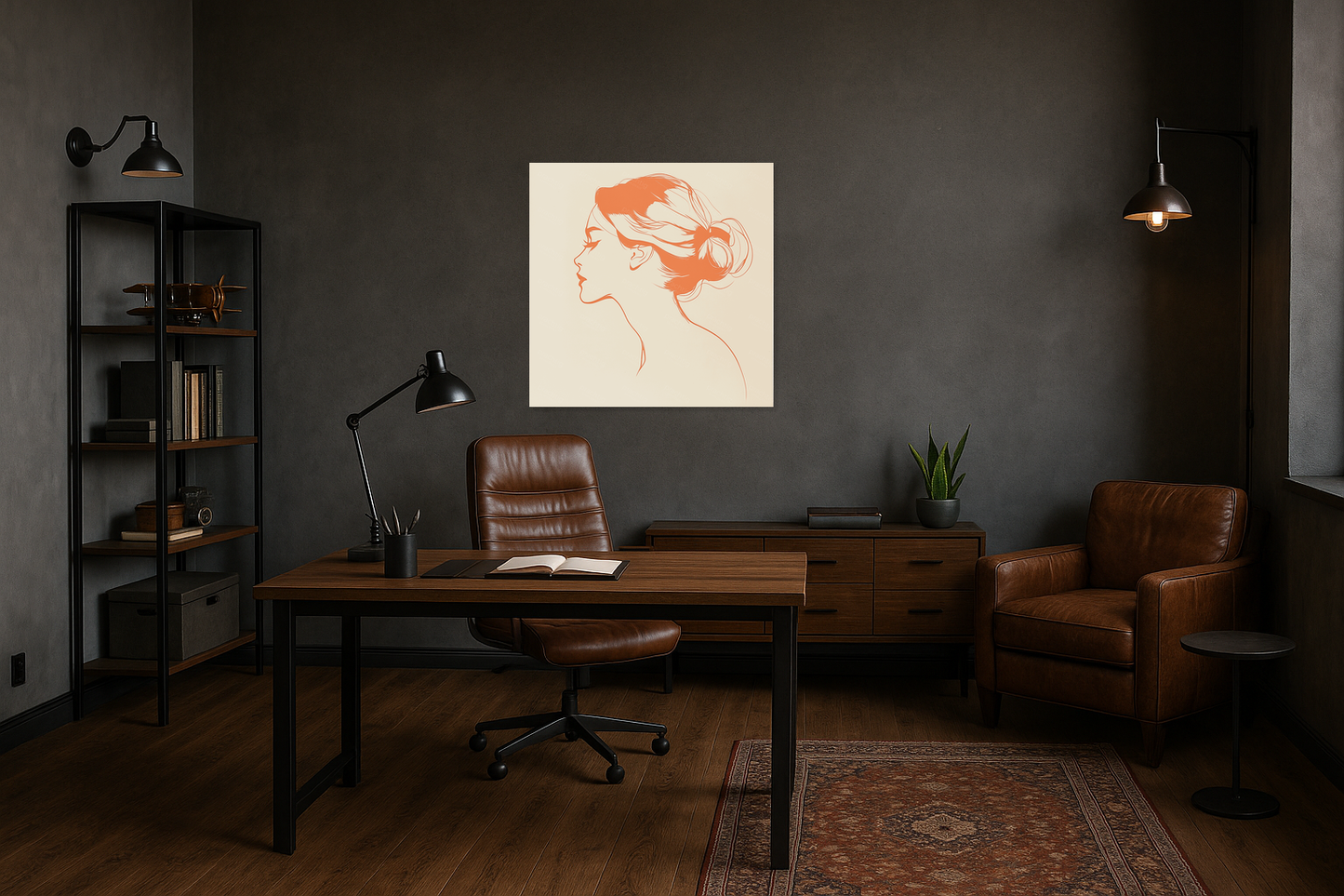 Elegante silhouet van een vrouw
