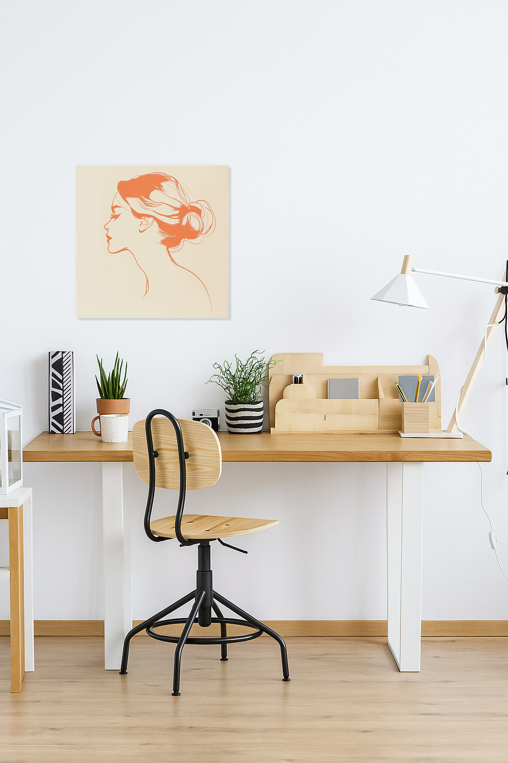 Elegante silhouet van een vrouw
