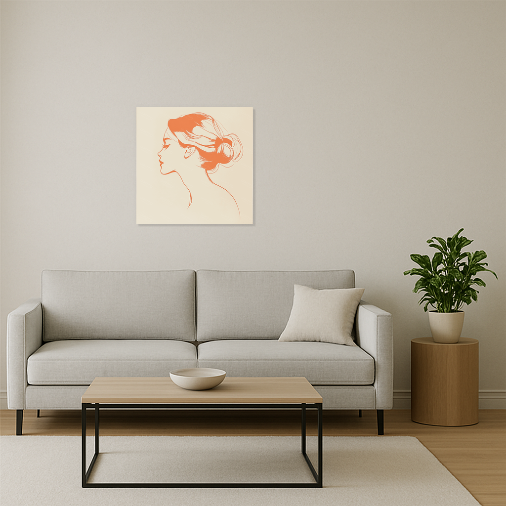 Elegante silhouet van een vrouw