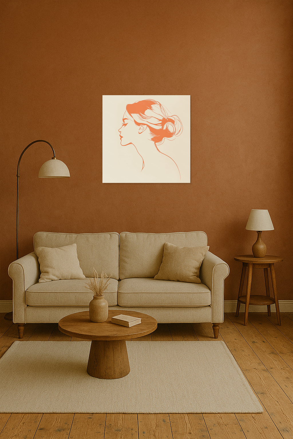 Elegante silhouet van een vrouw