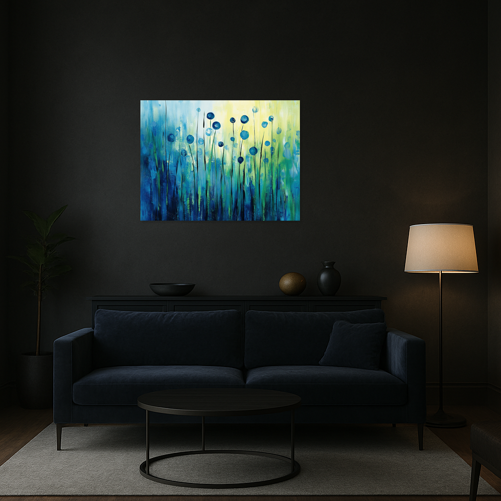 Blauwe Bloemen in Zacht Licht