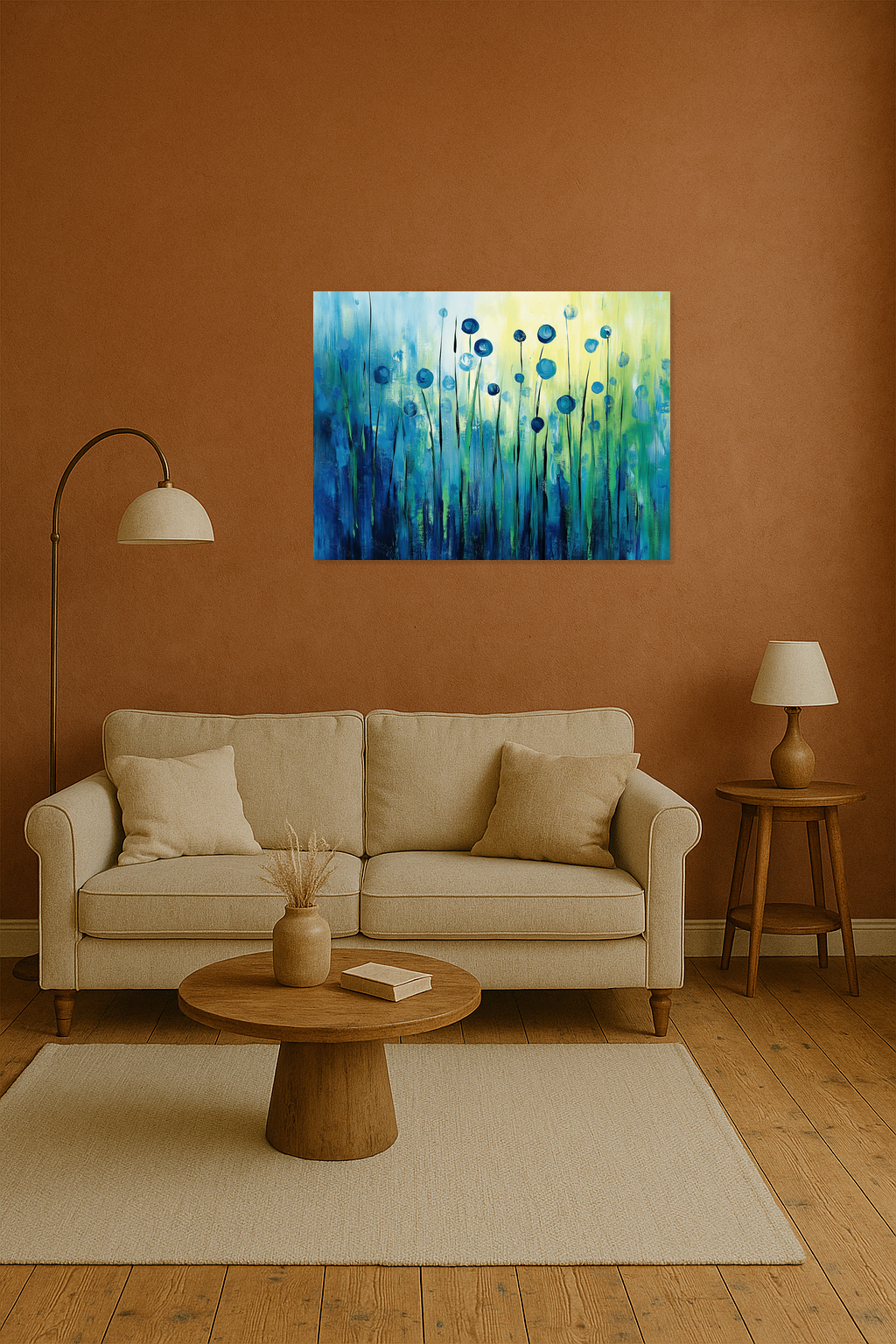 Blauwe Bloemen in Zacht Licht