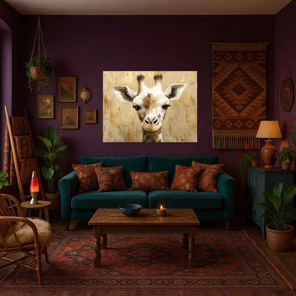 Dromerige Giraffe in Neutrale Tinten