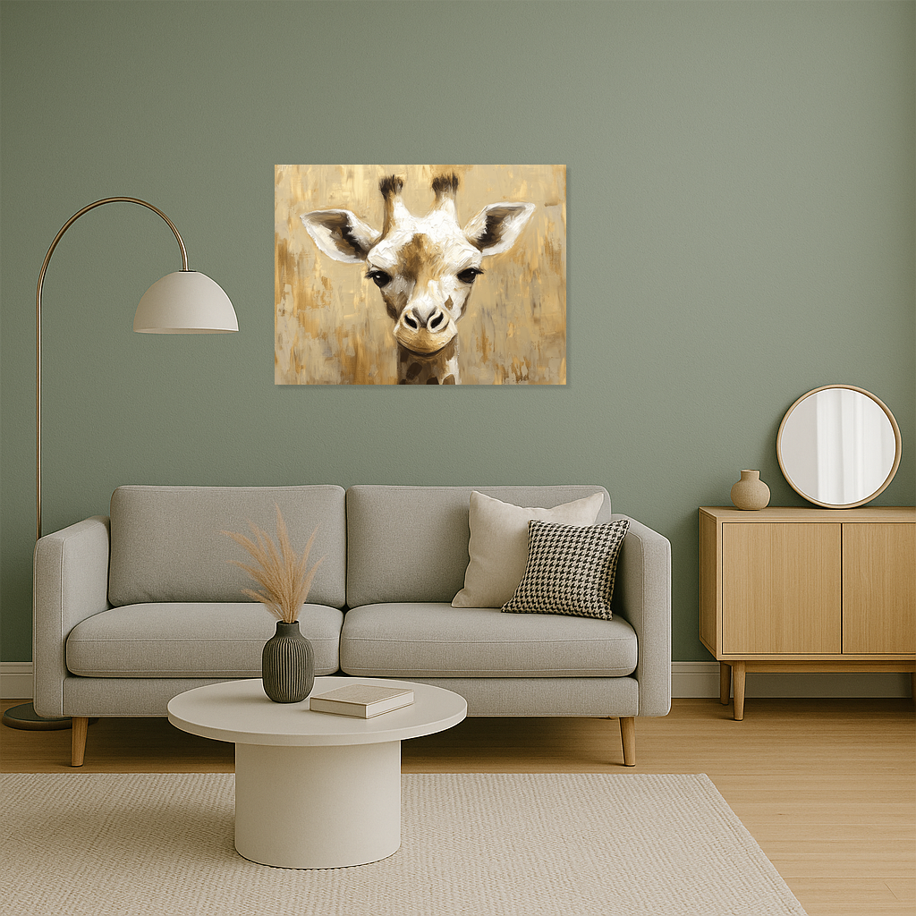 Dromerige Giraffe in Neutrale Tinten