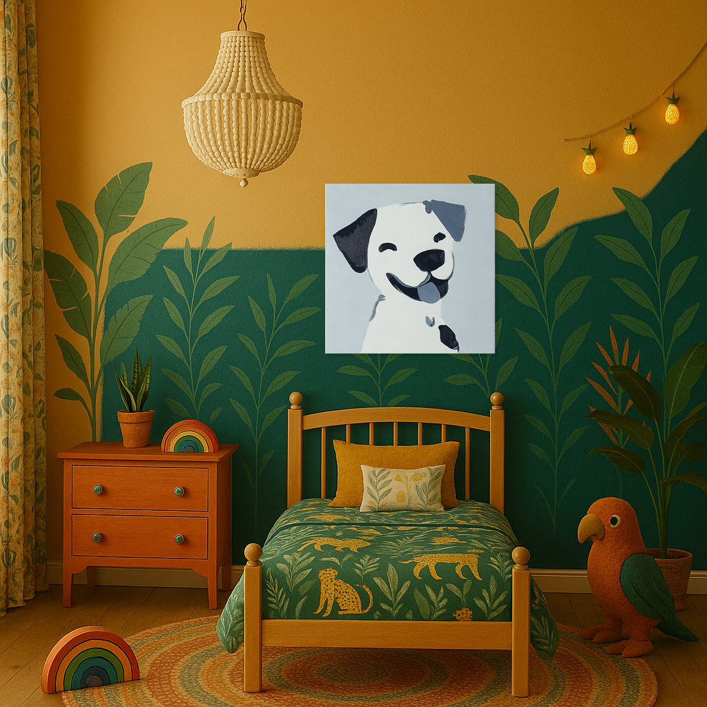 Blije Hond in Grijstinten