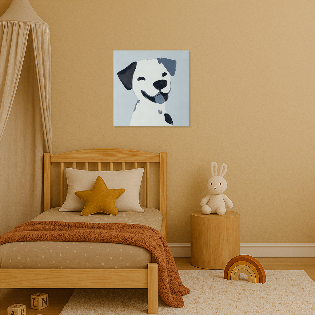 Blije Hond in Grijstinten