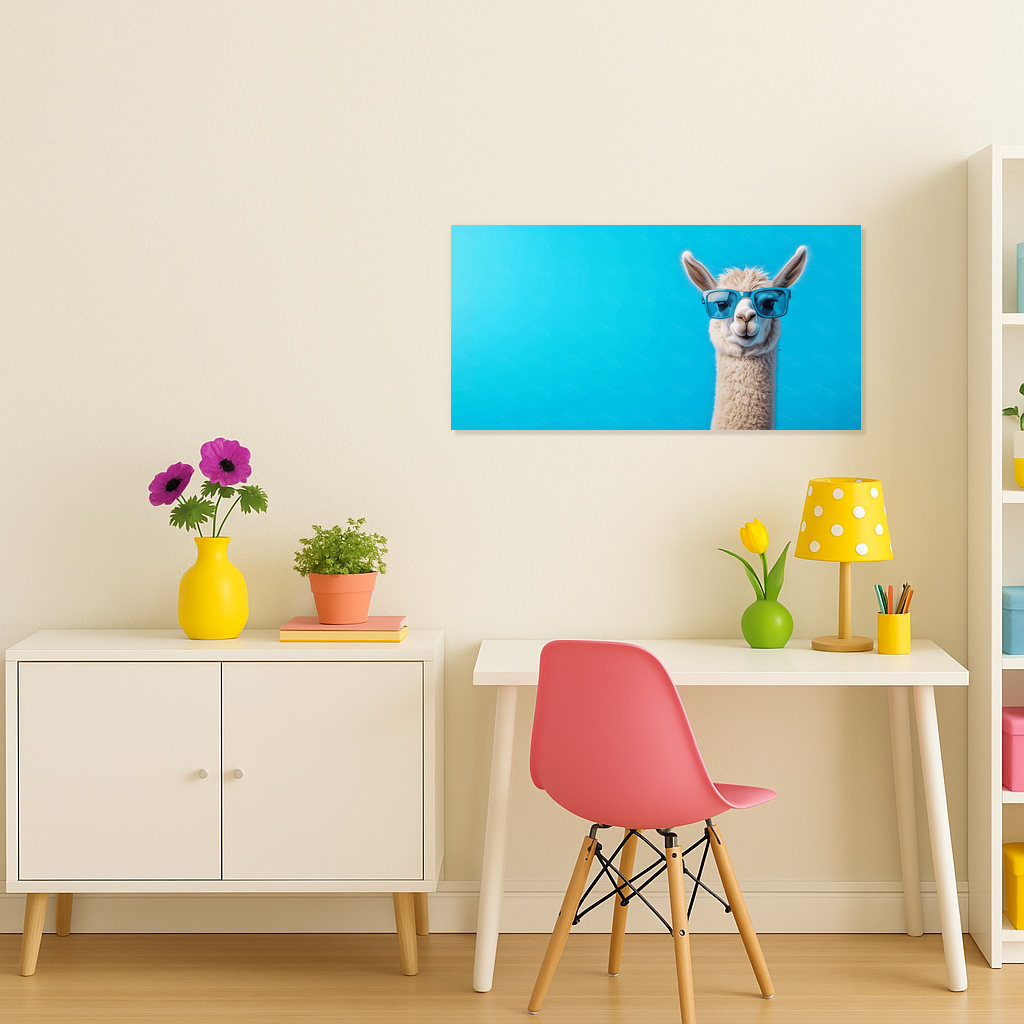 Coole lama met zonnebril
