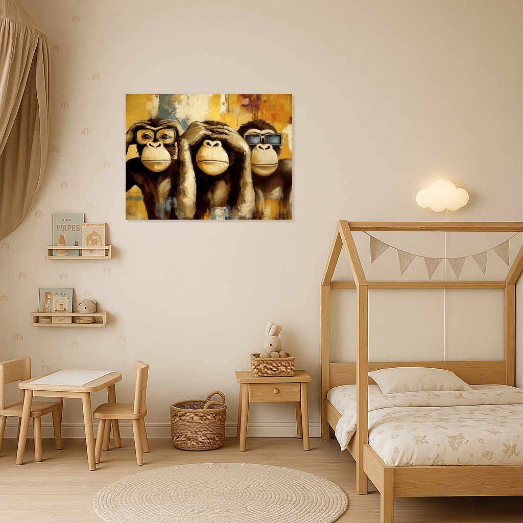 Drie Wijze Apen in Kleur