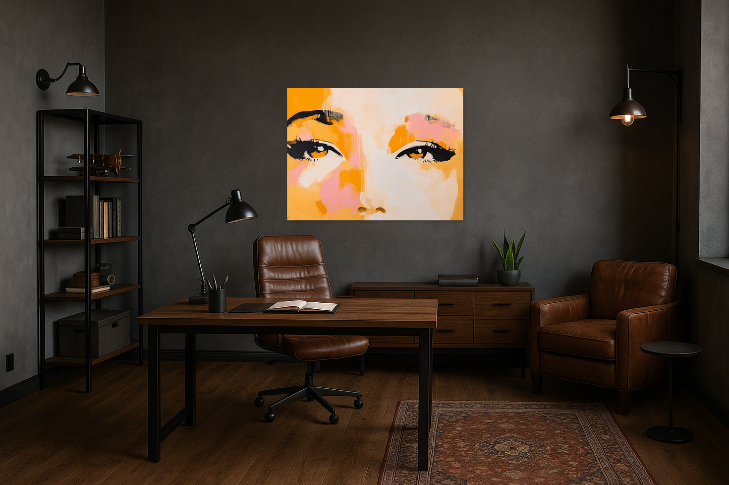 Expressieve ogen in warme tinten