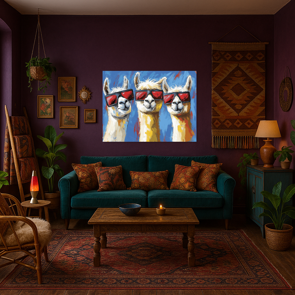 Coole lama's met zonnebrillen