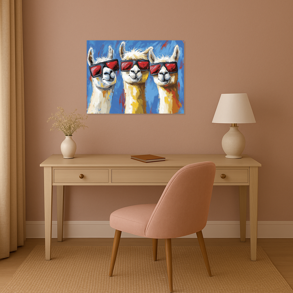 Coole lama's met zonnebrillen