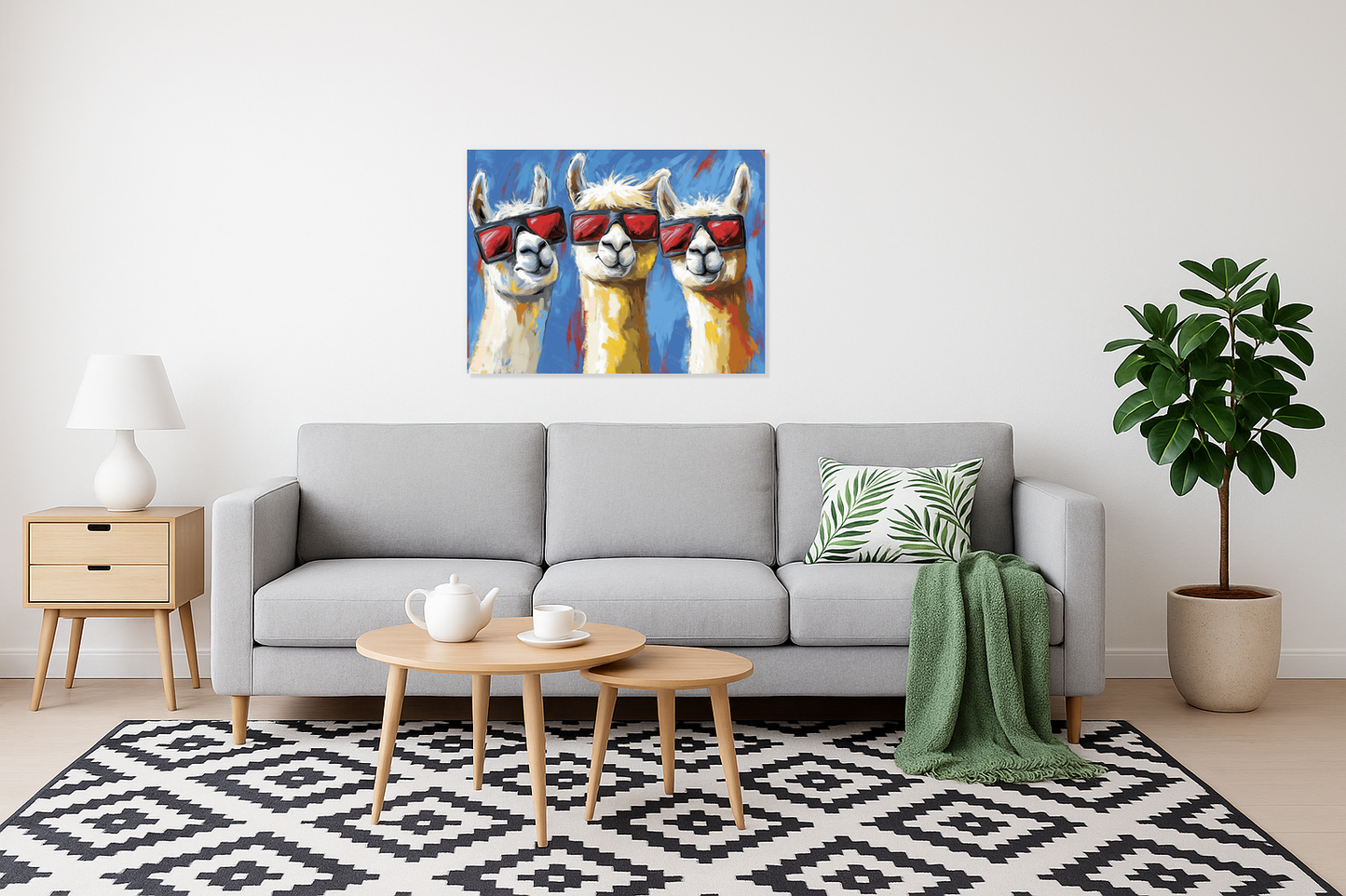 Coole lama's met zonnebrillen