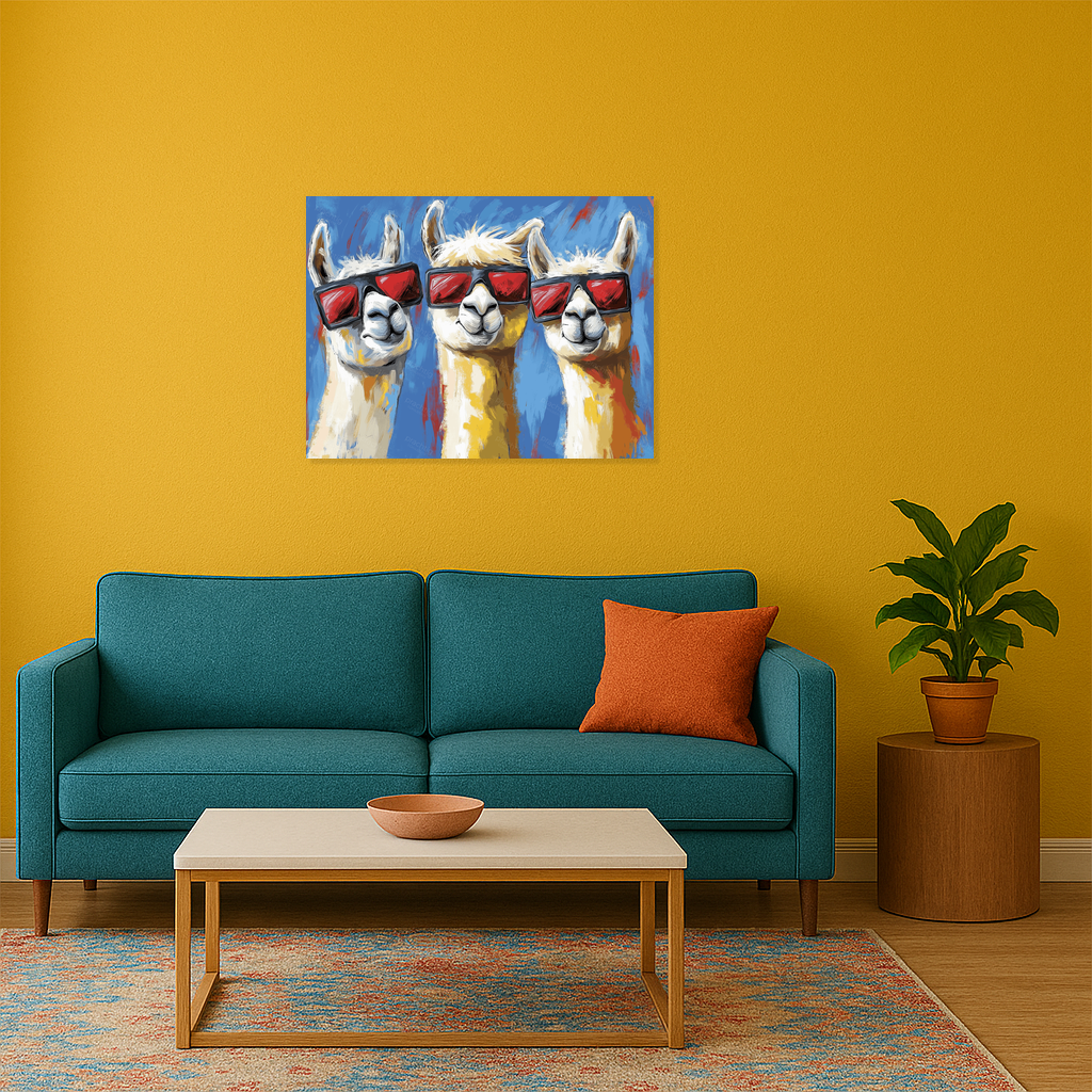 Coole lama's met zonnebrillen