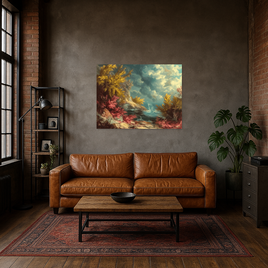 Dramatisch Zeegezicht met Wolken