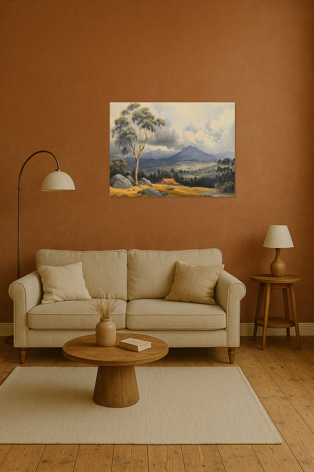 Berghut in Weids Landschap