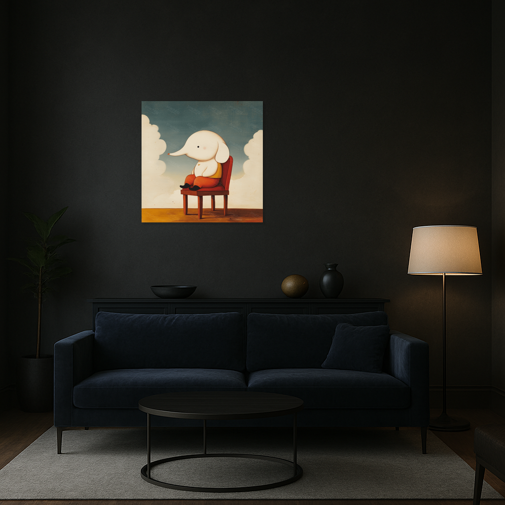 Dromerige Olifant op Stoel