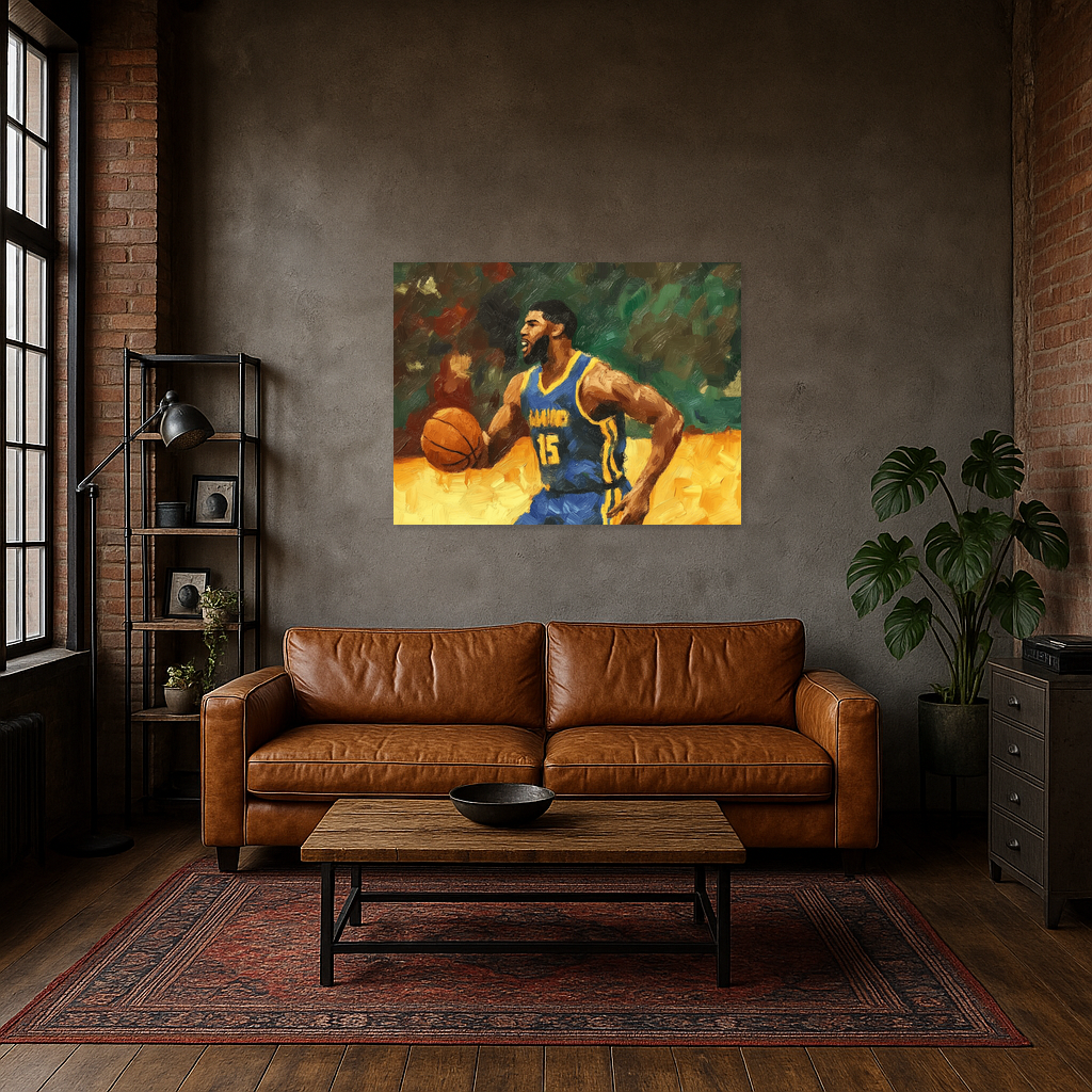 Basketballer in Actie op het Veld