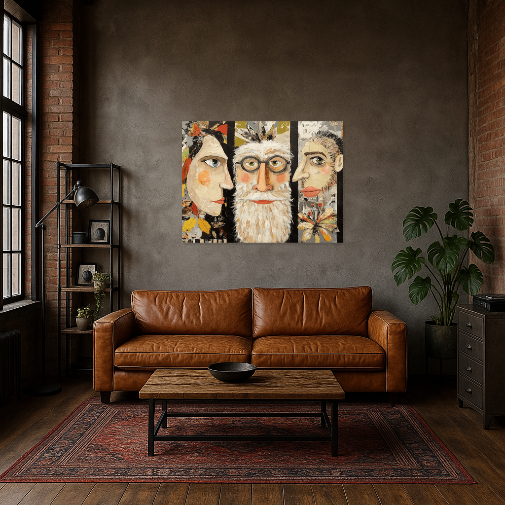 Drie Karakters Met Expressie