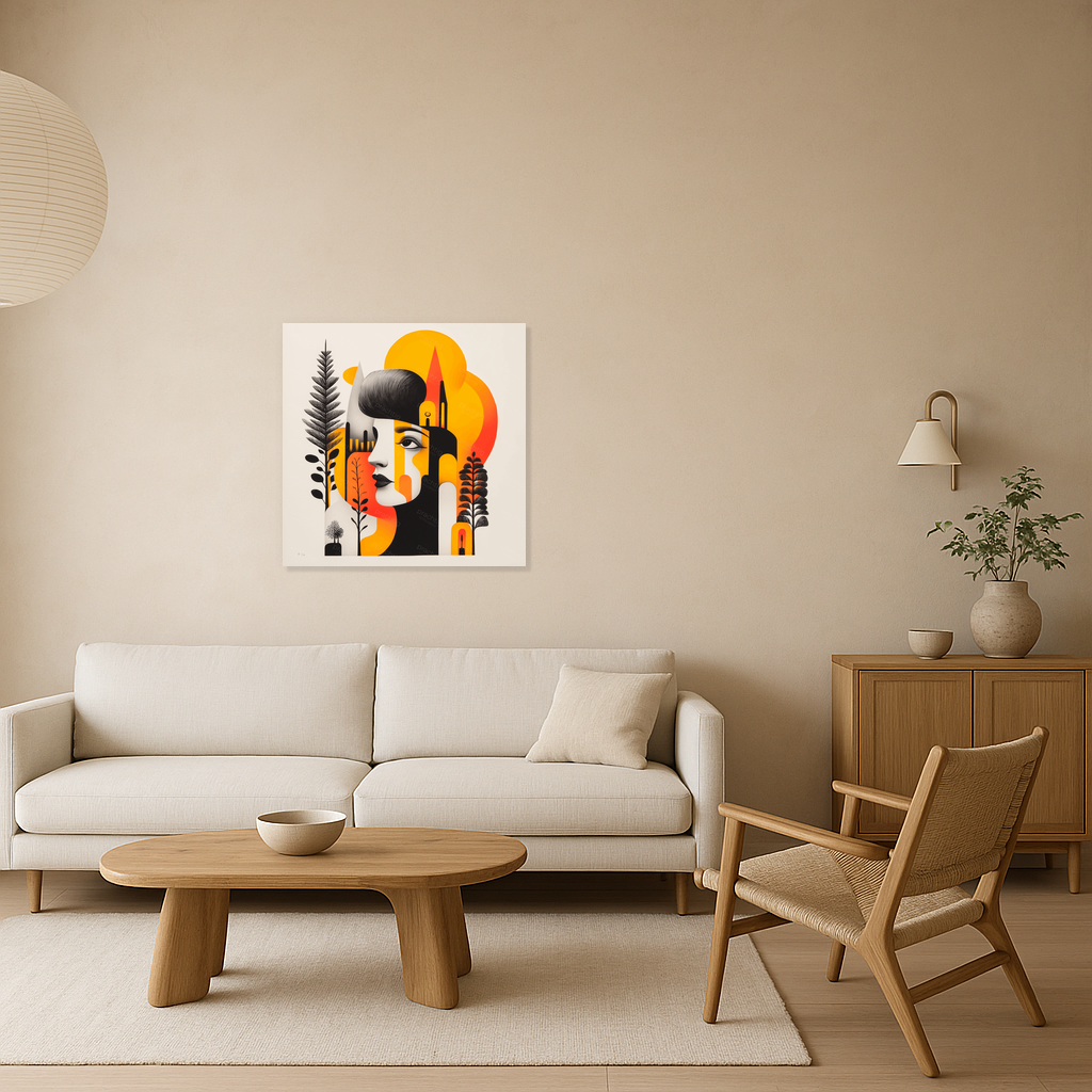 Fantasieportret met Natuurelementen