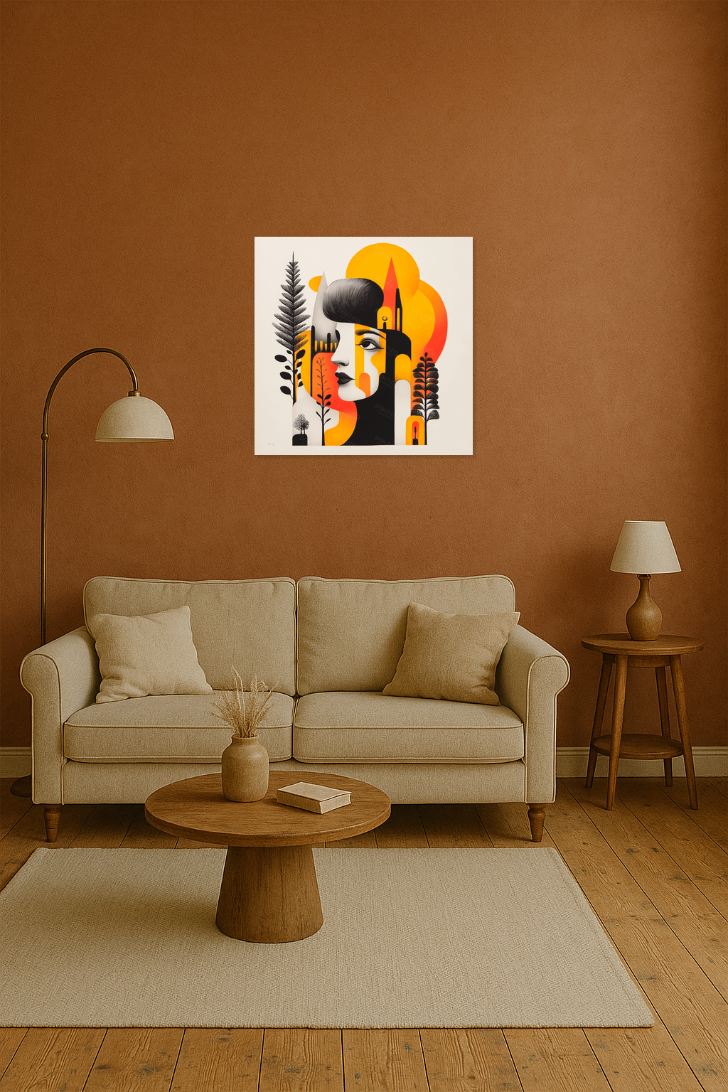 Fantasieportret met Natuurelementen