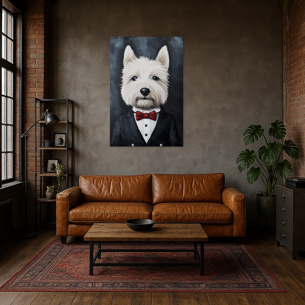 Chique Westie met strik