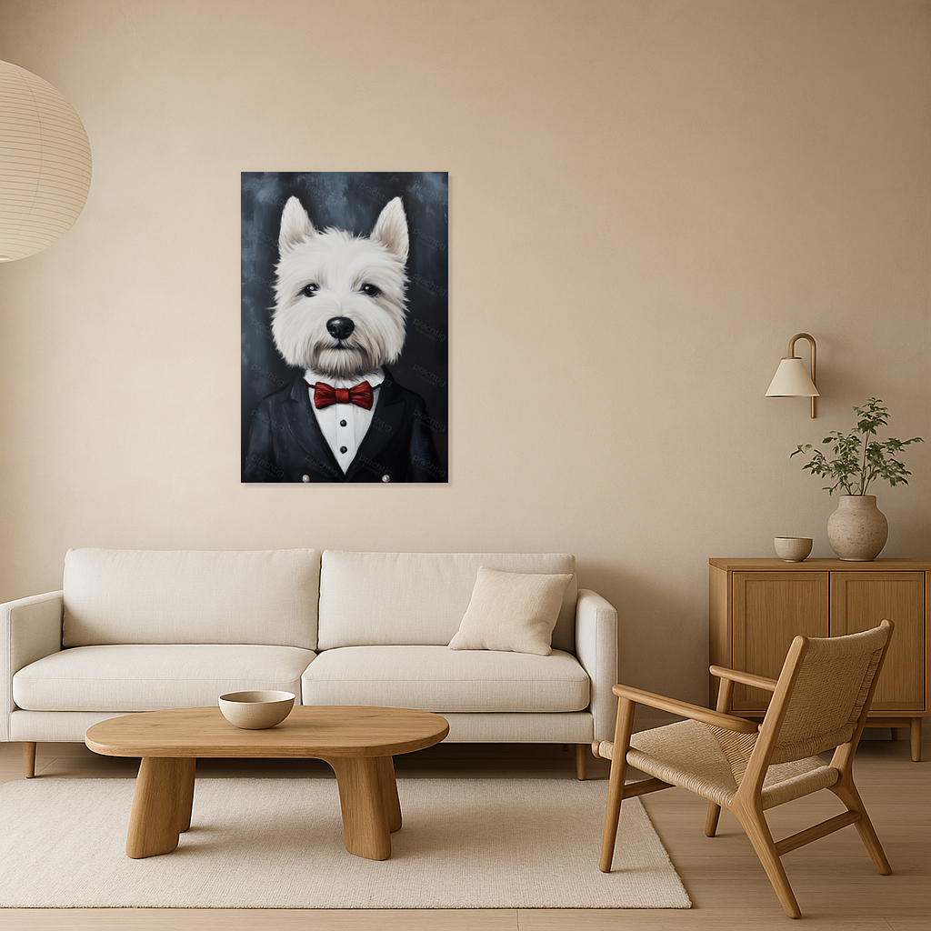 Chique Westie met strik
