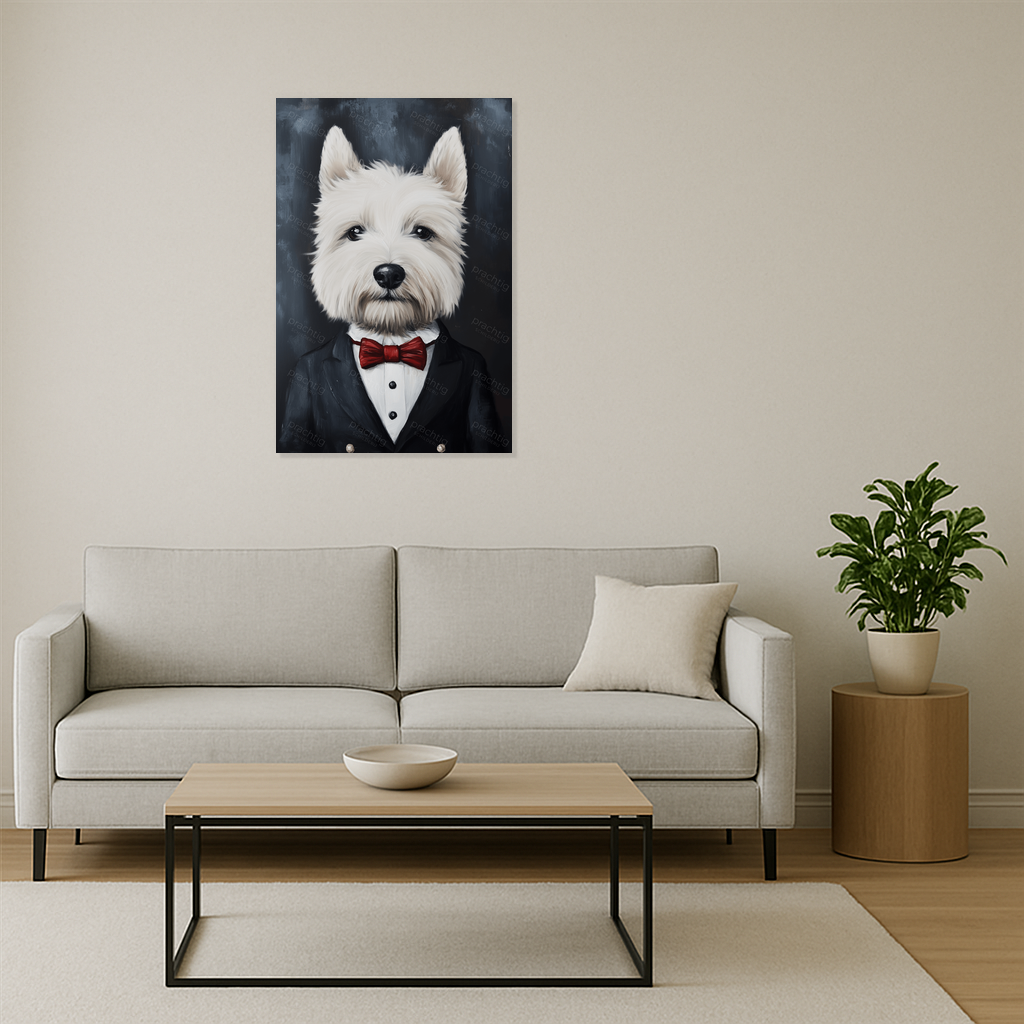 Chique Westie met strik