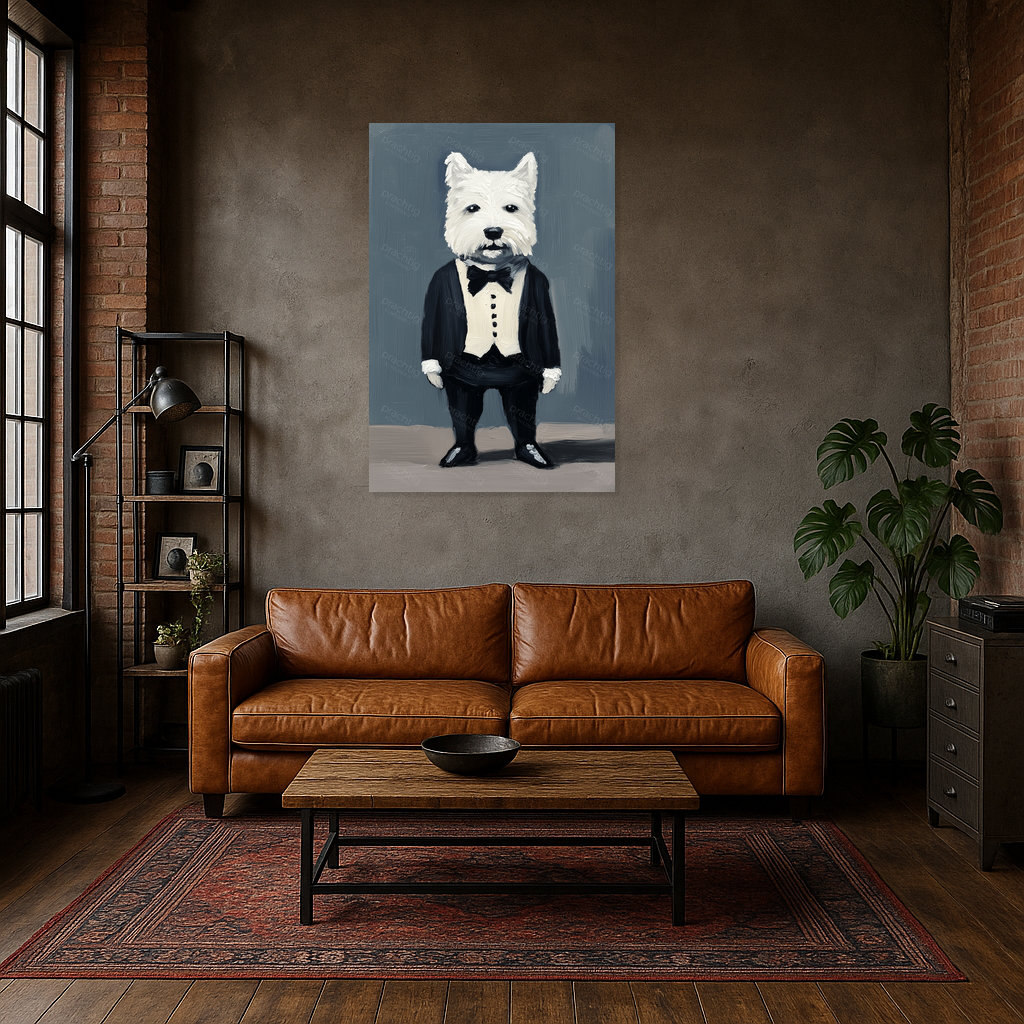 Chique Terrier in Smoking