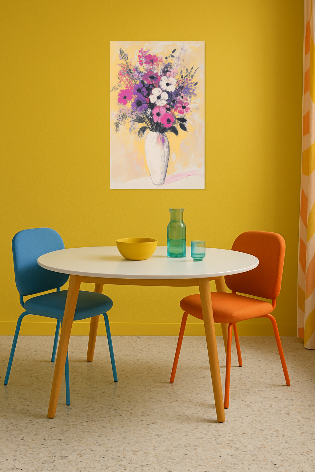 Fleurige bloemen in vaas