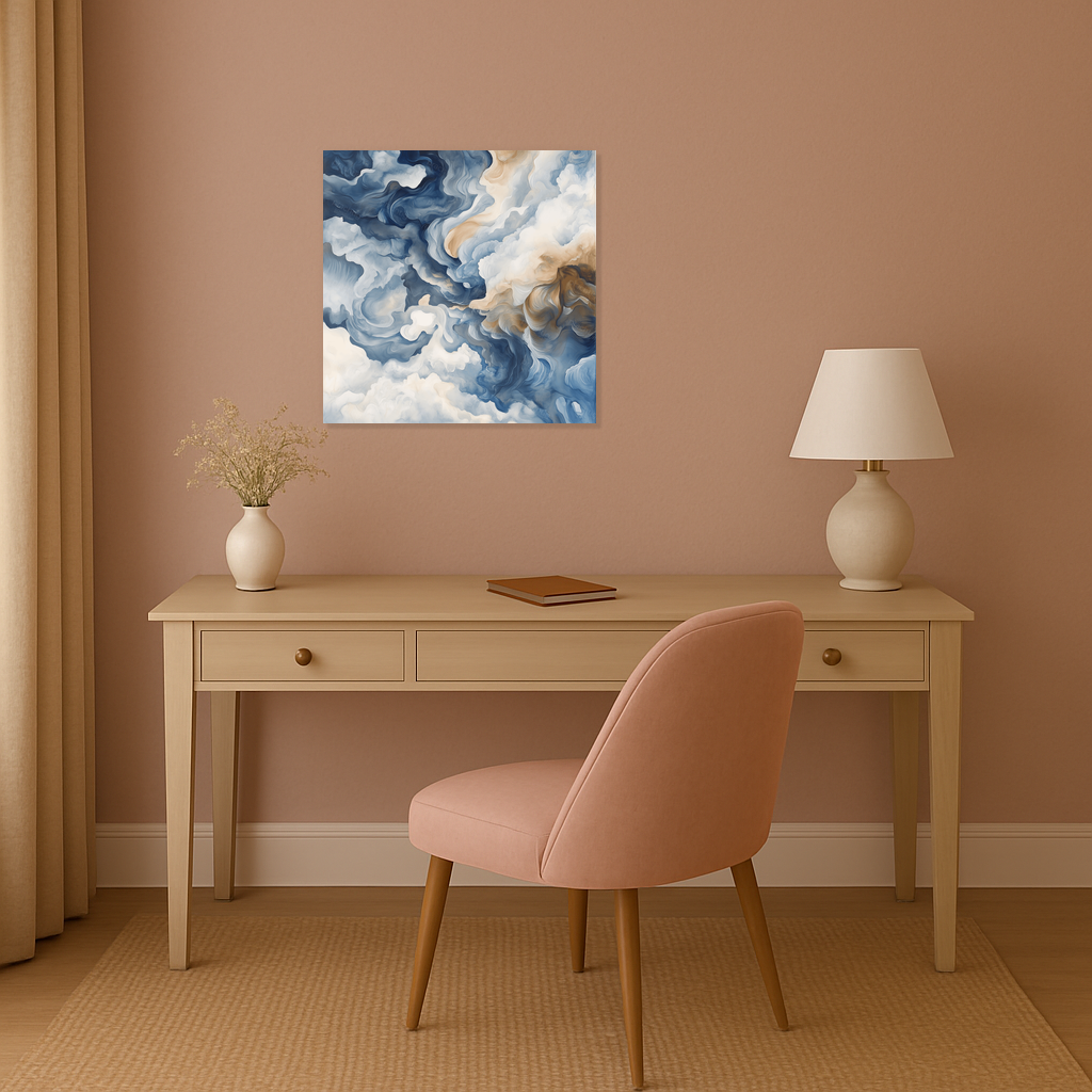 Dromerige Wolkenwereld in Blauw en Bruin